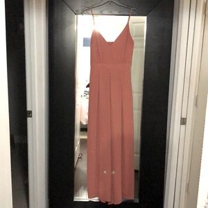 Wide leg pant suit blushed coral